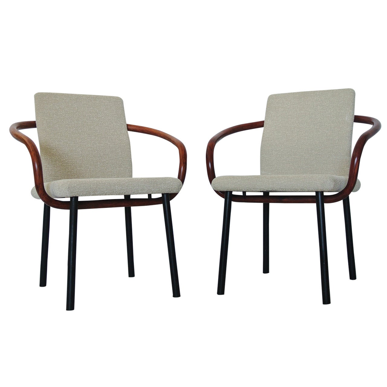 Ettore Sottsass "Mandarin" Pair of Armchairs Knoll International, circa 1980