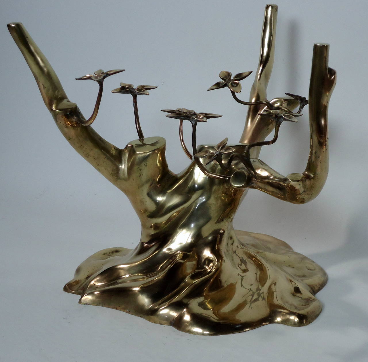 In the Style of Willy Daro Cast Bronze Bonsai Coffee Table , circa 1970 1