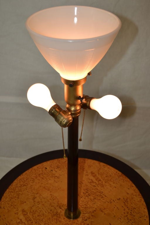 Mid-20th Century Edward Wormley for Dunbar Bird's-Eye Maple and Mahogany Lamp Table, circa 1950