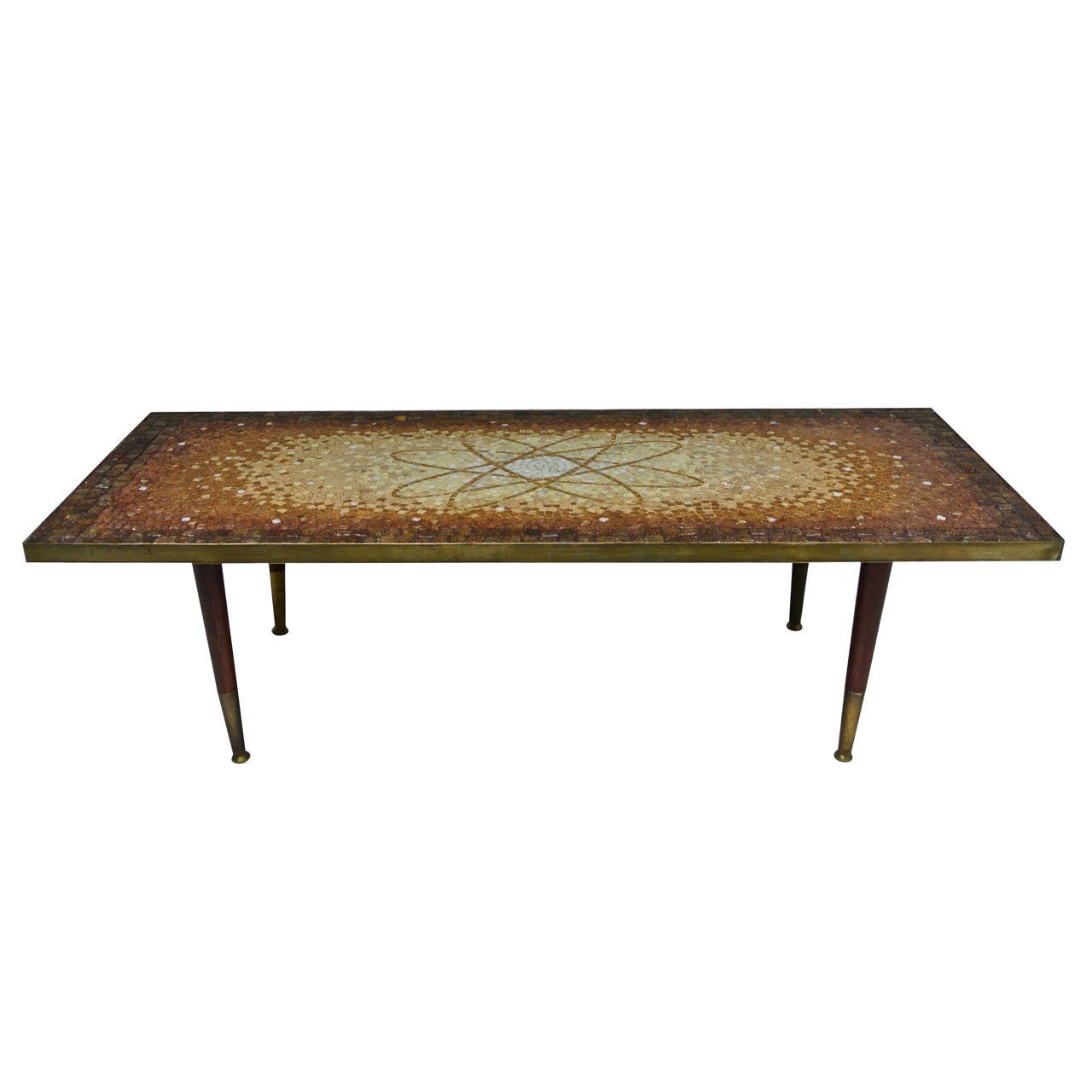 Mid-20th Century Atomic Design Mosaic Tile Coffee Table by Genaro Alvarez, circa 1955