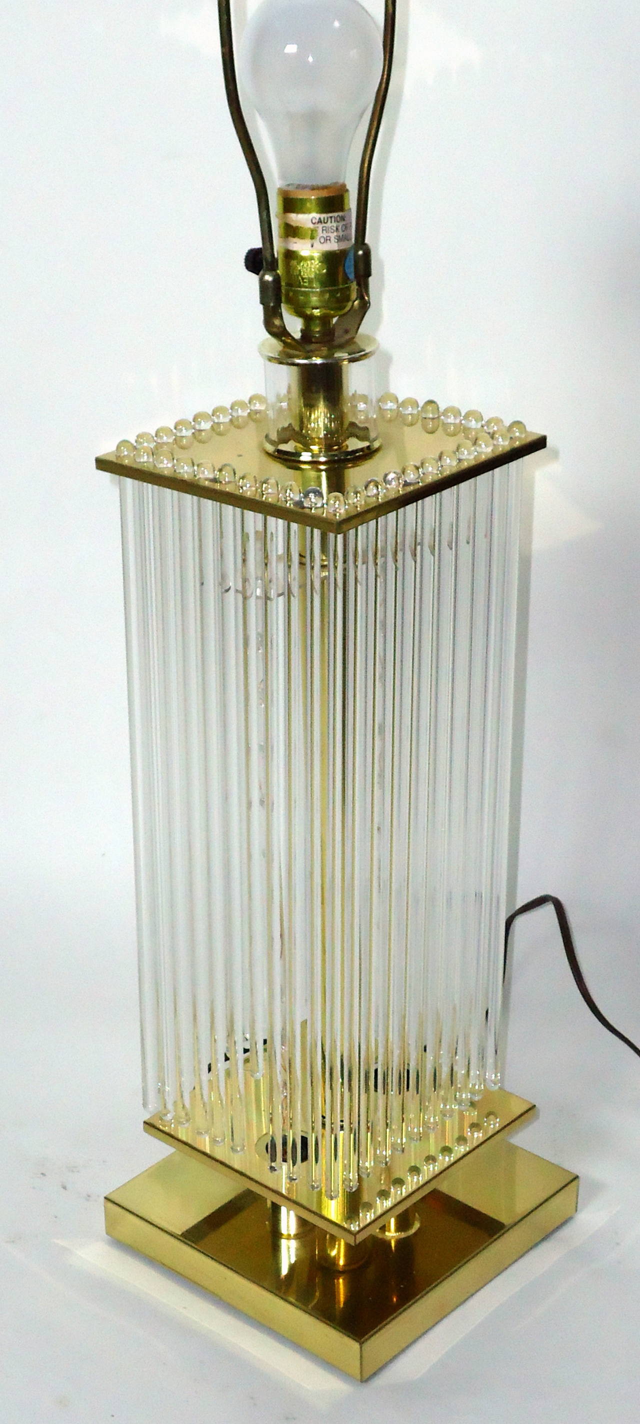 Tischlampe aus Kristallglas aus Gaetano Scolari im Stil von Gaetano Scolari, um 1970 (Poliert) im Angebot
