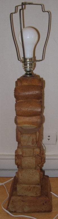 English Bernard Rooke Studio Ceramic Table Lamp, 1978
