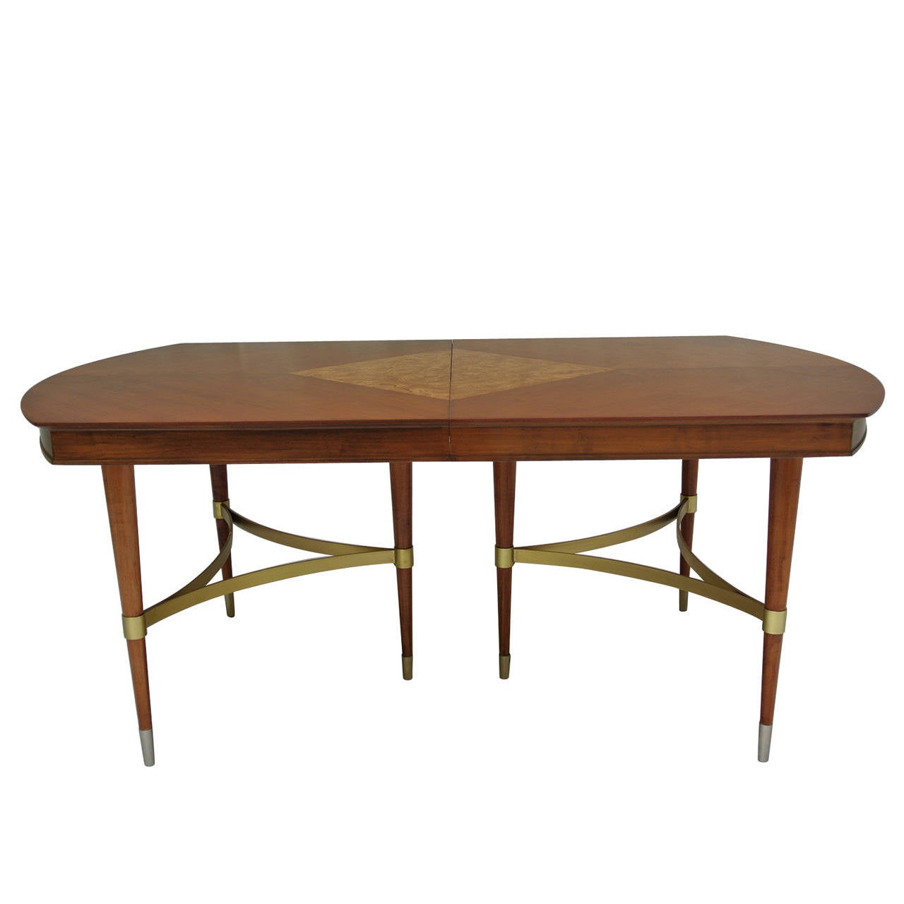 Mid-Century Modern Bert England Forward Trend Collection Cherry wood and Brass Dining Table , 1958