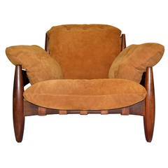 Sergio Rodrigues Midcentury Rosewood Mole / Sheriff Chair, Brazil, circa 1962