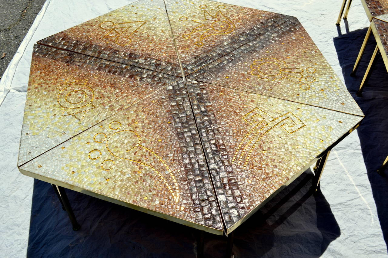 glass tile coffee table