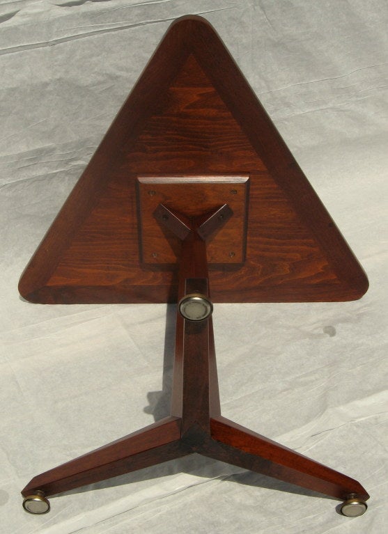 Black Walnut Triangular End Table c.1955 3