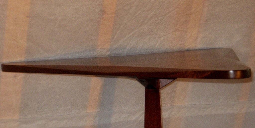 Mid-20th Century Black Walnut Triangular End Table c.1955