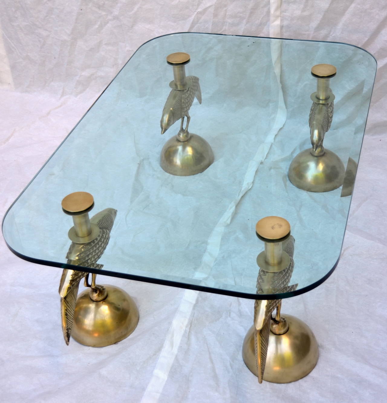 Taiwanese Armand Rateau Style Rare Mid-Century Cast Bronze Coffee Table, circa 1974