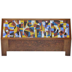Dramatic Mosaic Headboard from 1963 by Dorothy Thurman