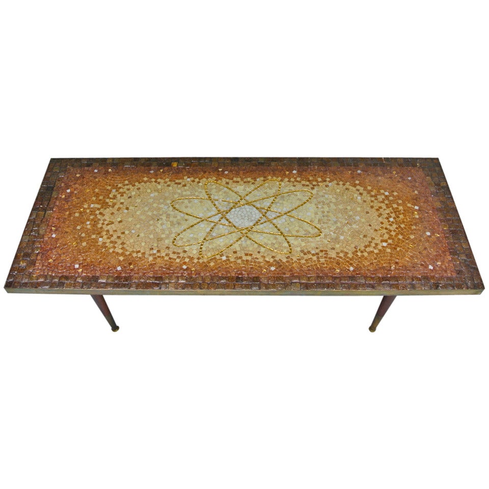 Atomic Design Mosaic Tile Coffee Table by Genaro Alvarez, circa 1955