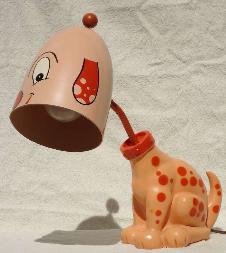 Mid-Century Modern Rare George Nelson Puppy Dog Bedside Table Lamp