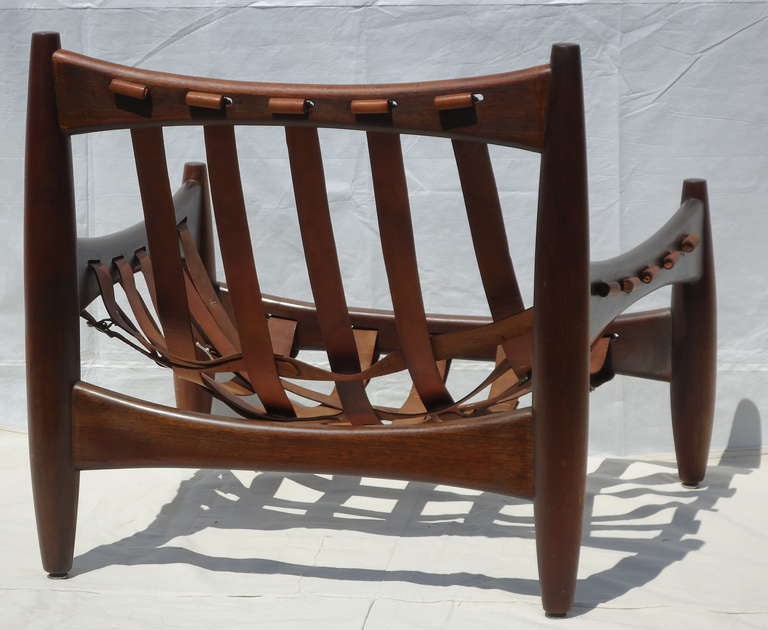 Mid-Century Modern Sergio Rodrigues Midcentury Rosewood Mole / Sheriff Chair, Brazil, circa 1962