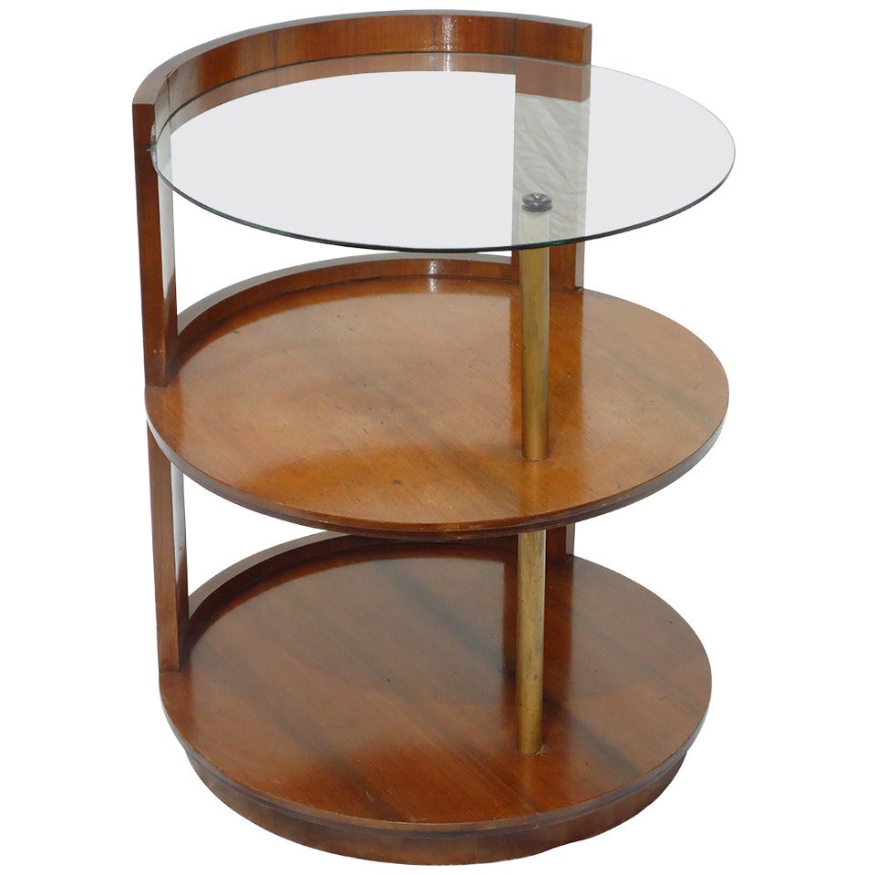 Rare Gilbert Rohde Three-Tier Side Table/Nightstand for Herman Miller c.1939