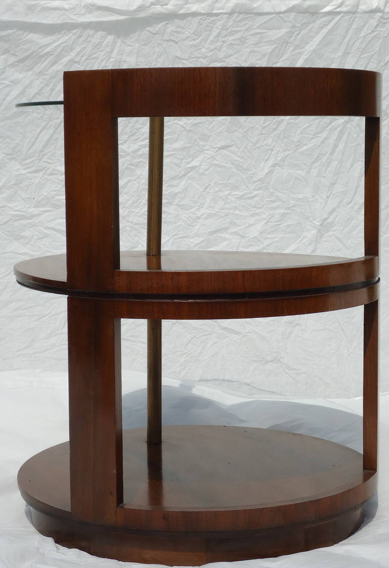 Mid-20th Century Rare Gilbert Rohde Three-Tier Side Table/Nightstand for Herman Miller c.1939