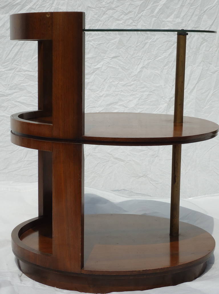 American Rare Gilbert Rohde Three-Tier Side Table/Nightstand for Herman Miller c.1939