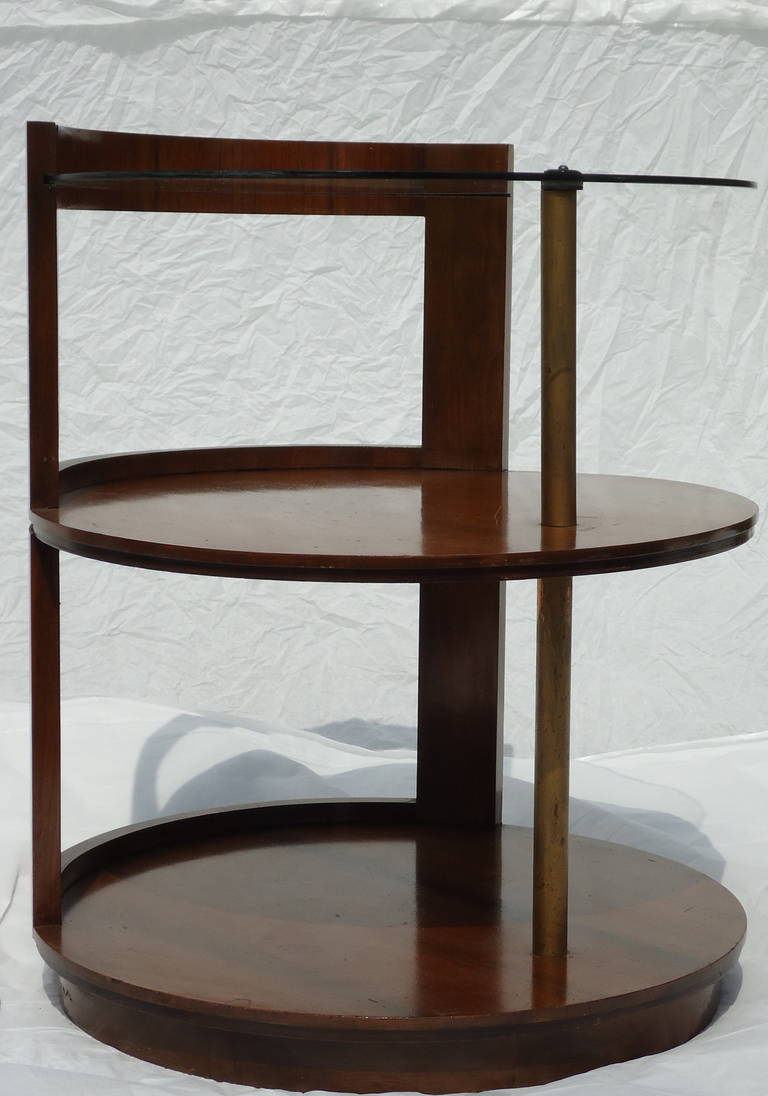 Art Deco Rare Gilbert Rohde Three-Tier Side Table/Nightstand for Herman Miller c.1939
