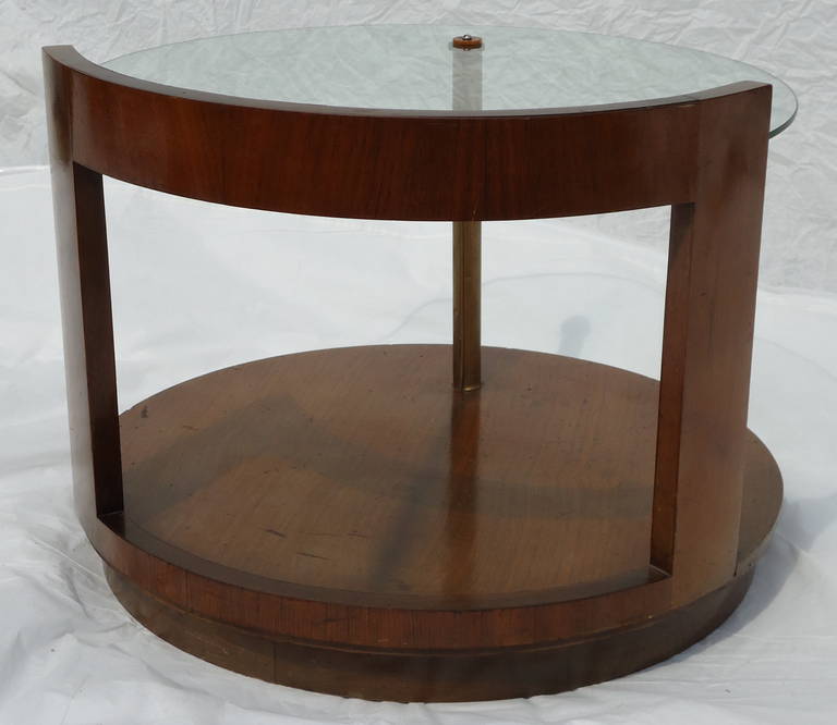 Gilbert Rohde for Herman Miller Art Deco Walnut Cocktail Table, circa 1939 In Good Condition In Camden, ME