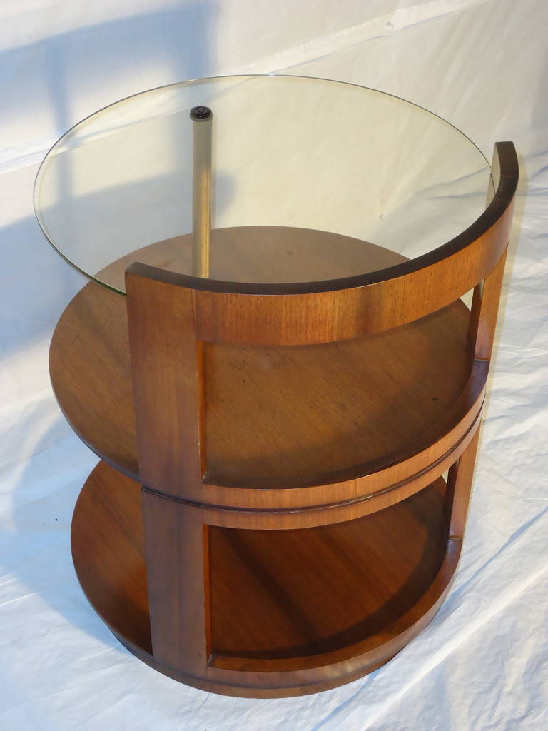 Rare Gilbert Rohde Three-Tier Side Table/Nightstand for Herman Miller c.1939 1