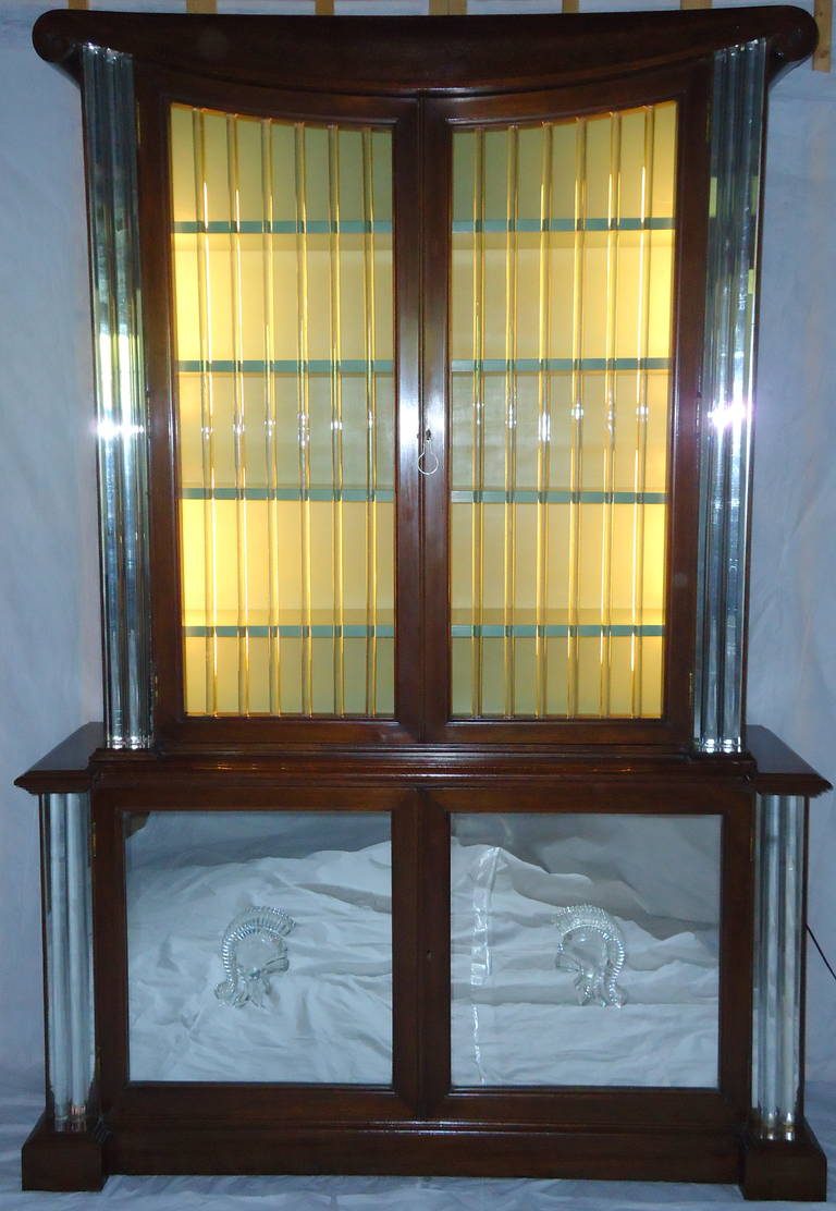 Armoire en acajou de style néoclassique, conçue par Lorin Jackson en 1940 pour la ligne de mobilier 