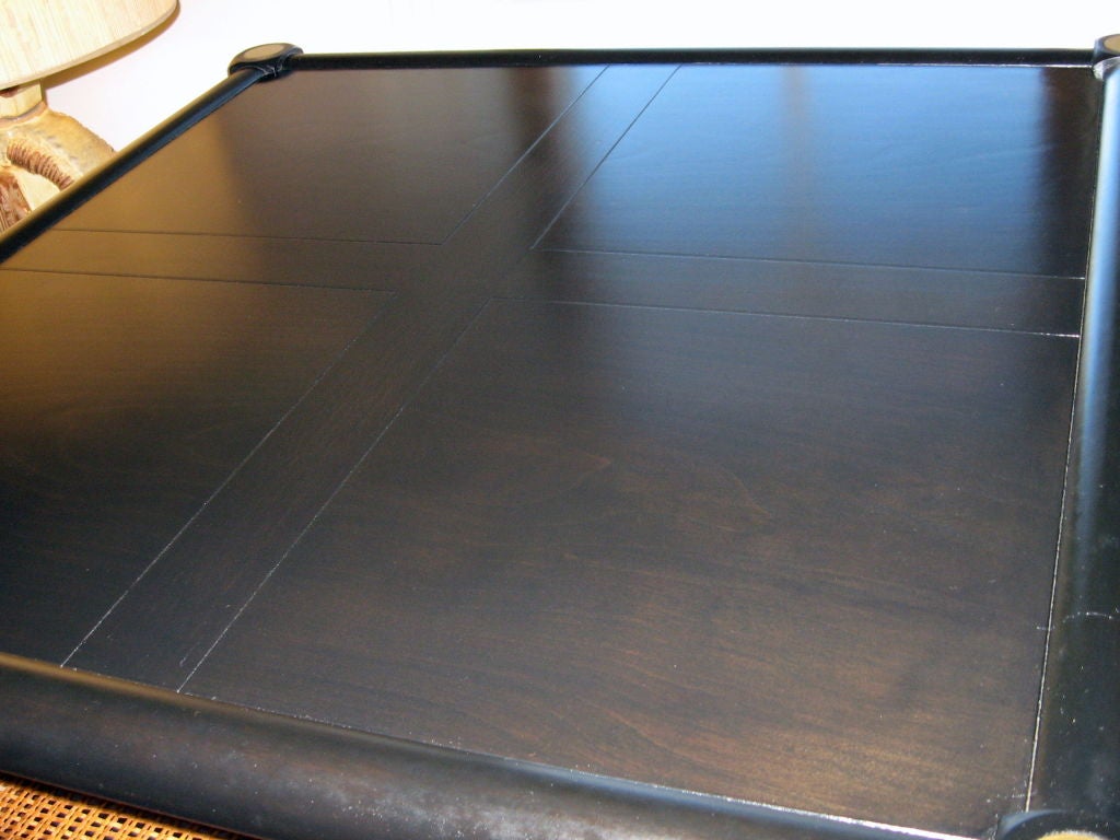 Baker End Table with Caned Shelf 2