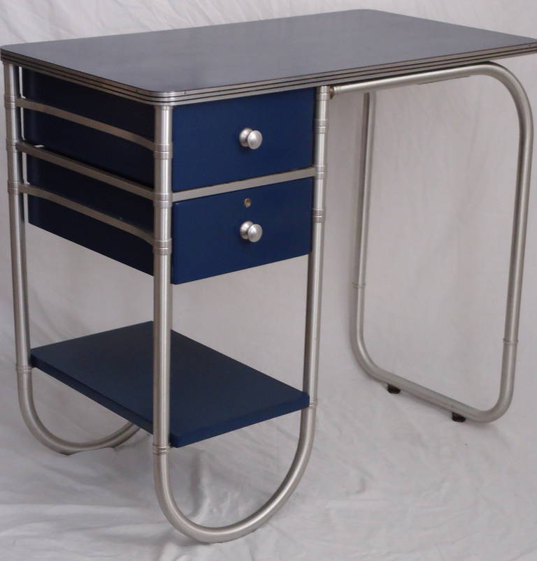Art Deco Warren McArthur Small Writing Desk Vanity c. 1938
