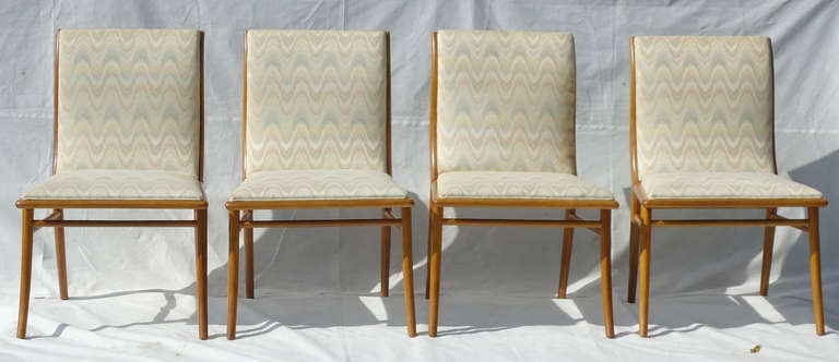 Mid-Century Modern Set of 6 Robsjohn-Gibbings Saber Leg Dining Chairs 1953