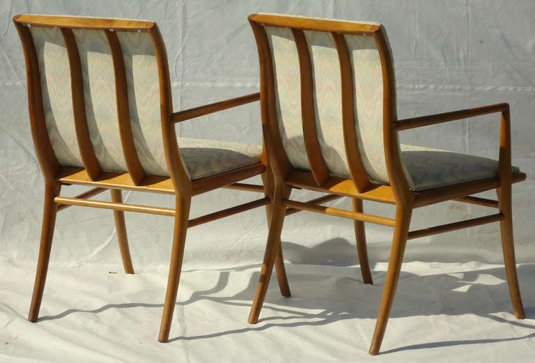Mid-20th Century Set of 6 Robsjohn-Gibbings Saber Leg Dining Chairs 1953