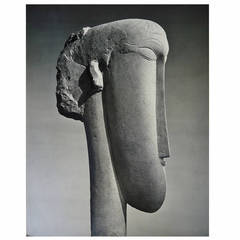 Rare Photograph by F. L. Kensett, circa 1952 of Modigliani "Tete, " 1913