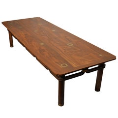 Bert England Walnut Coffee Table Johnson Furniture Co., circa 1960