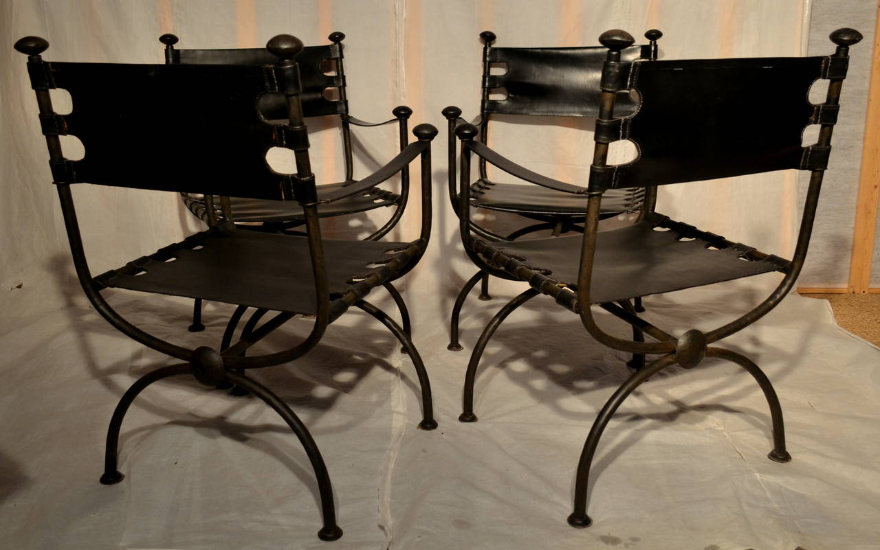 Late 20th Century Suite of Four Black Arthur Court Director Chairs, circa 1976