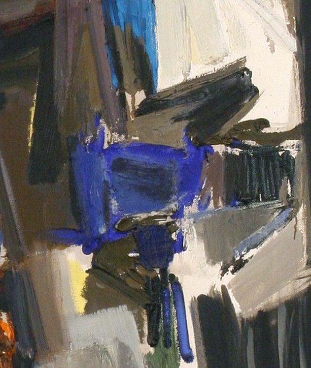 Modern  Claude R. Bentley, Abstract, 1960, Oil on Canvas painting titled 'Eclipse' For Sale