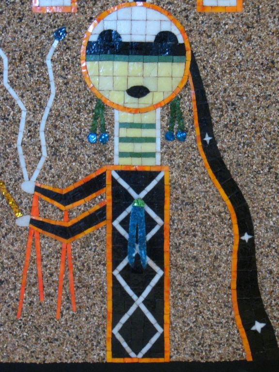 Mosaic Tile Sand Painting of Navajo Yeibichai 4