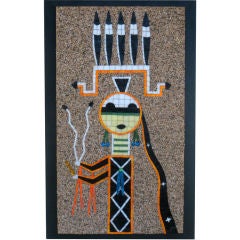 Mosaic Tile Sand Painting of Navajo Yeibichai