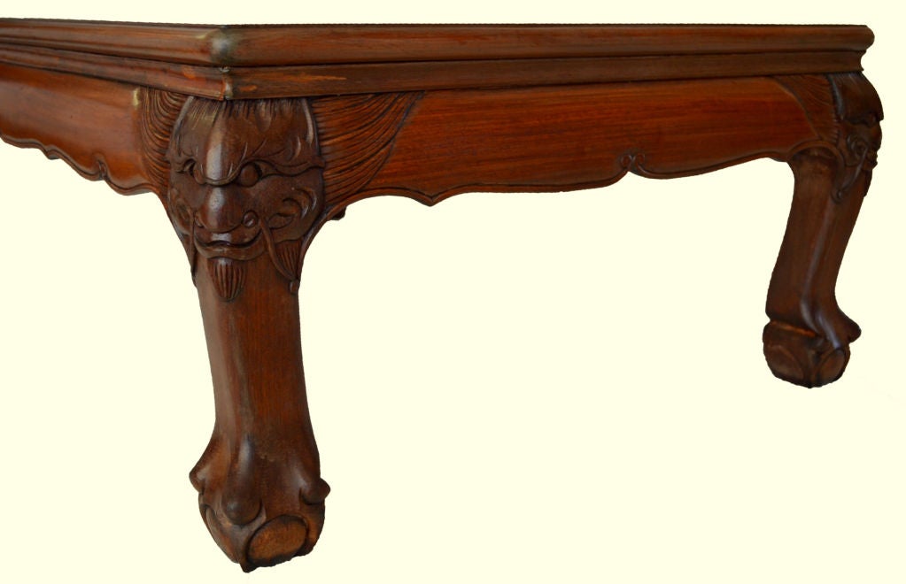 Chinesischer, hartes Holz, Kang-Tisch, 20. Jahrhundert im Angebot 1