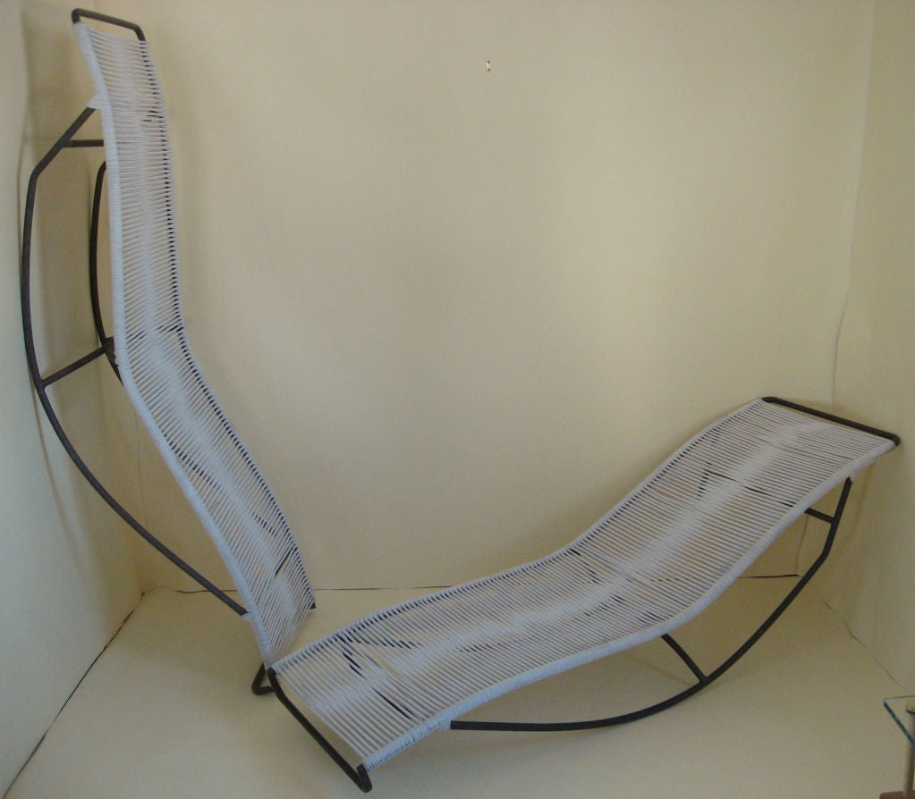 Pair of Walter Lamb Outdoor Bronze Wakiki Lounges c.1960