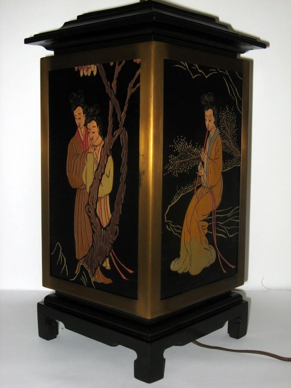 Mid-20th Century Norman Perry Asian Modern Table Lamp For Sale