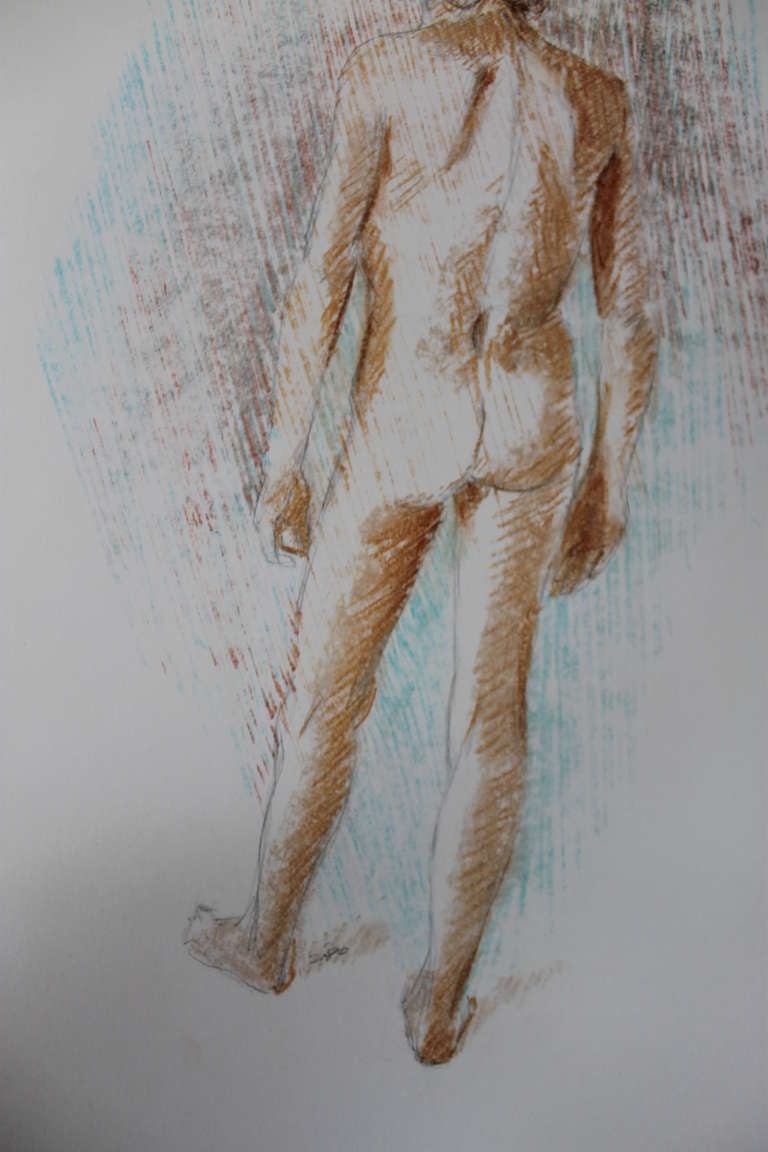 American Faralla Nude Drawing, 1980 For Sale