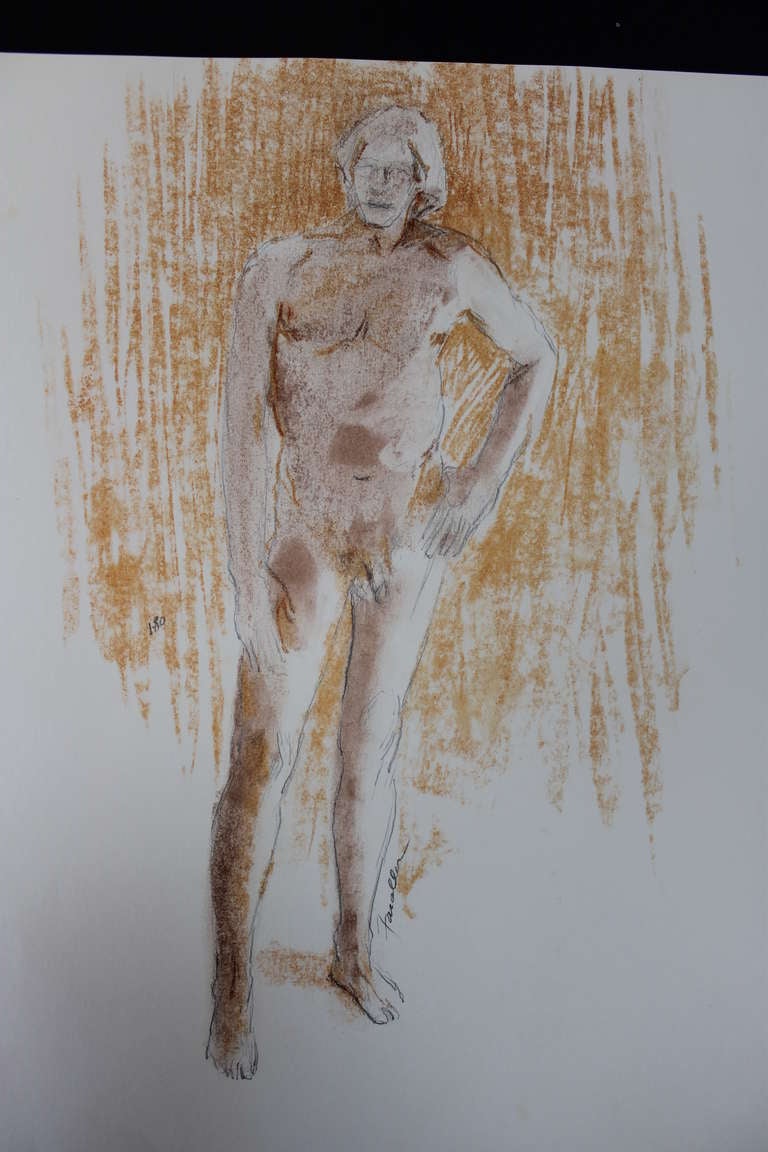 American Faralla Nude Drawing, 1980 For Sale