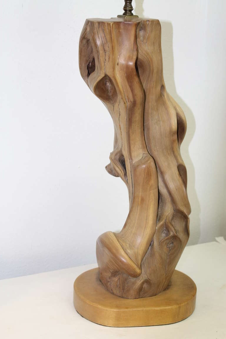 Driftwood Table Lamp In Excellent Condition In Palm Springs, CA