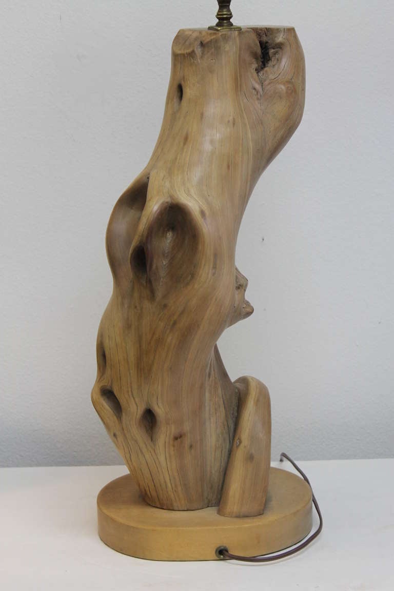 Mid-20th Century Driftwood Table Lamp
