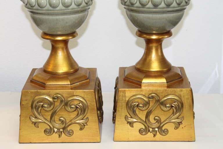Céramique Paire de lampes monumentales de Rembrandt