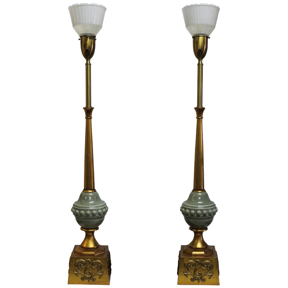 Paire de lampes monumentales de Rembrandt
