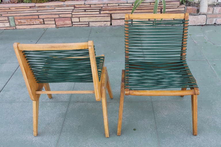 American Hardwood chairs, manner of Klaus Grabe