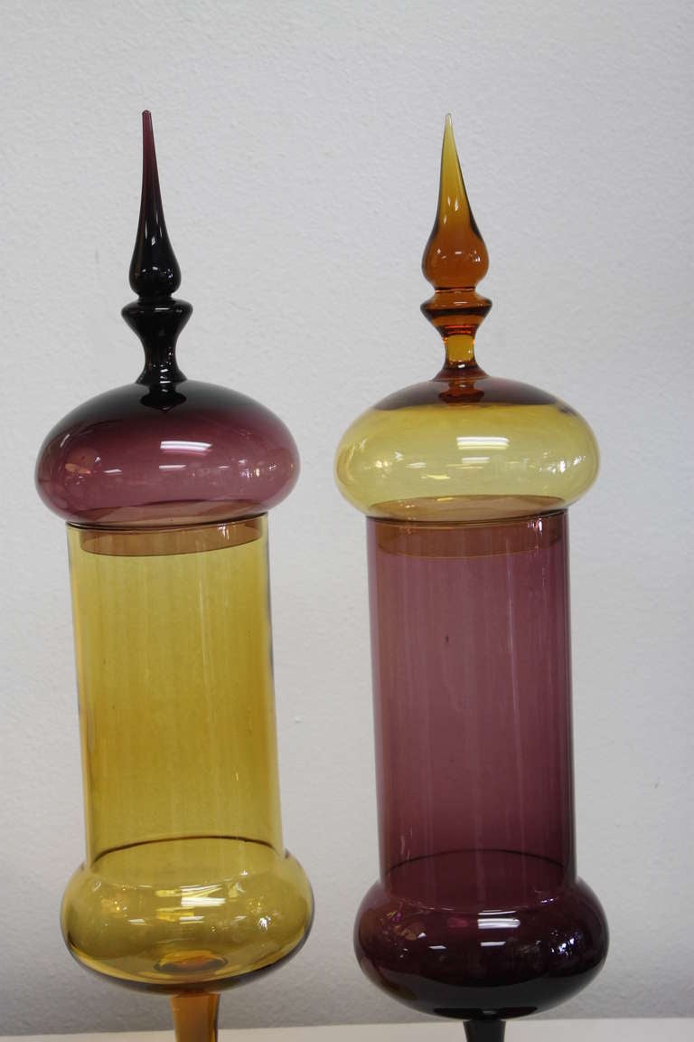 Apothecary Jars by Gio Ponti for Venini In Excellent Condition In Palm Springs, CA