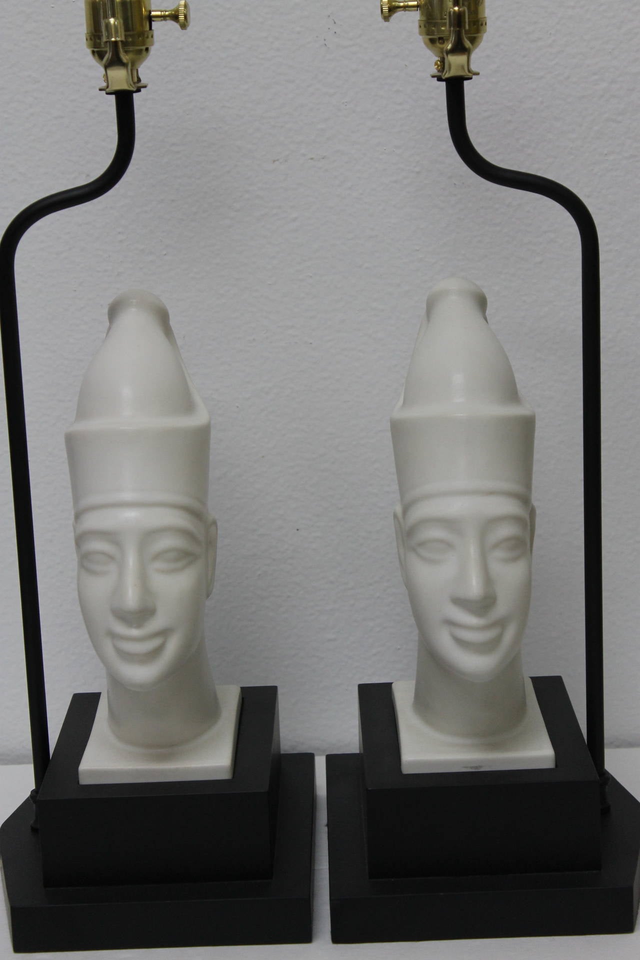 Custom Ceramic Egyptian Lamps at 1stDibs