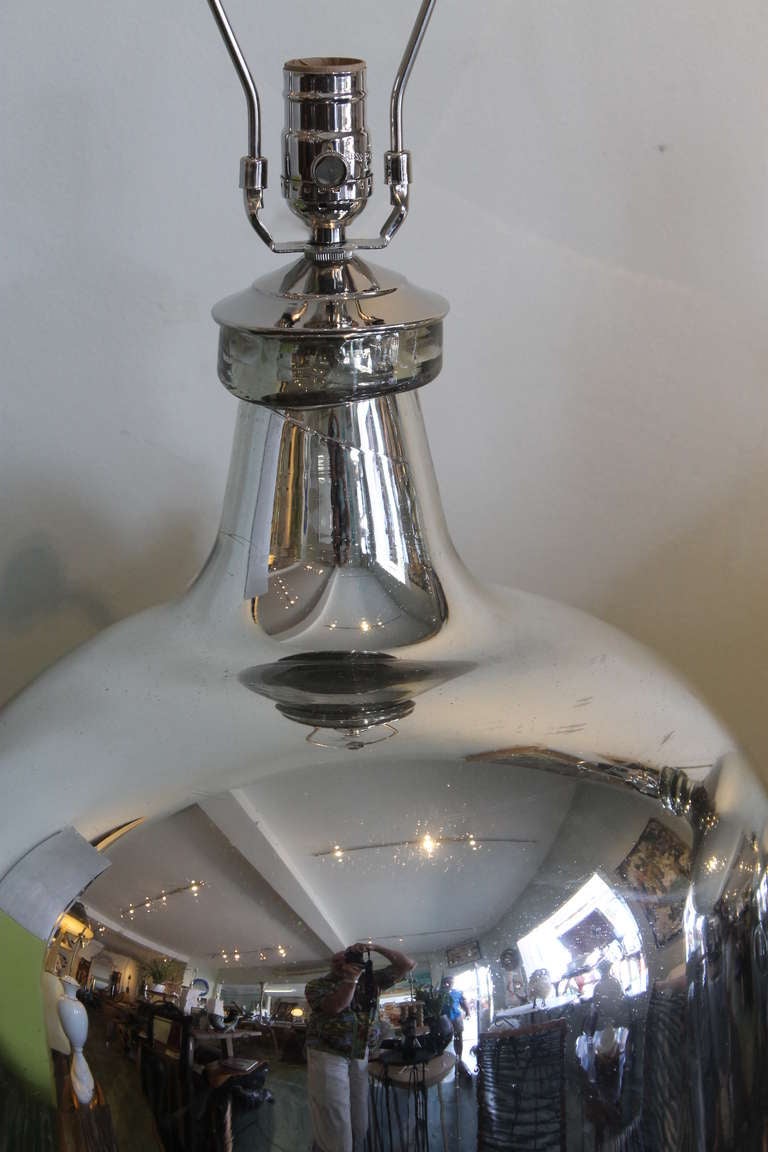 Mercury Glass Table Lamps In Excellent Condition In Palm Springs, CA