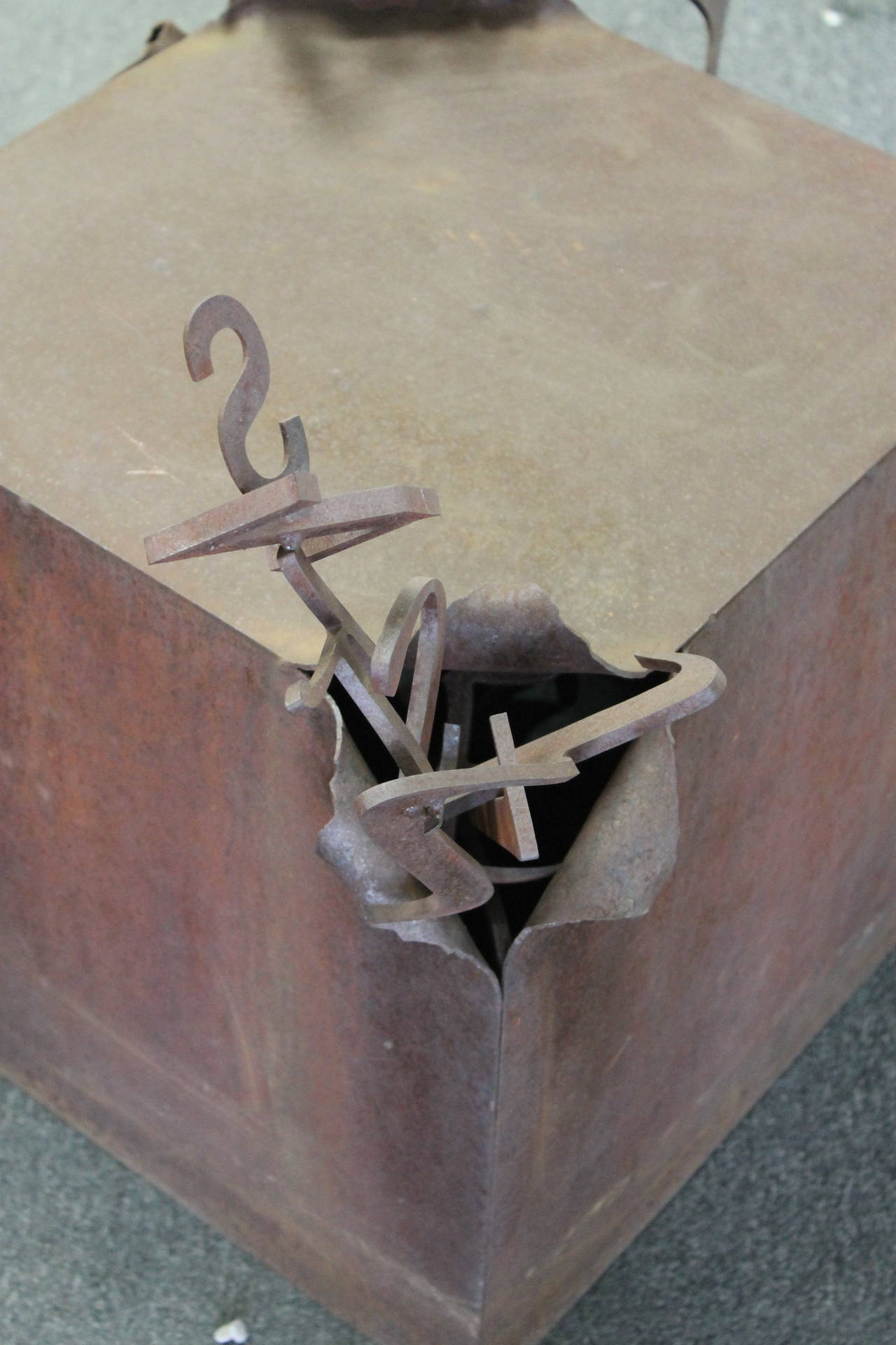 Steel Letter Box Pedestal / Sculpture 1