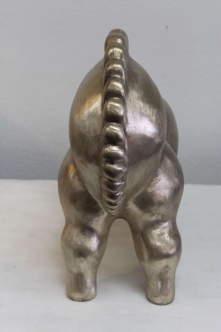 Cast Bronze Abstract Horse Sculpture, manner of Russel Wright In Excellent Condition In Palm Springs, CA