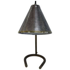 French Perforated Cone Table Lamp