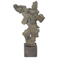 Brutalist Bronze Sculpture
